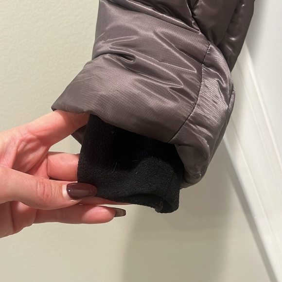 MeCo Goose Down Jacket Coat Women’s chocolate brown long length - Picture 4 of 12